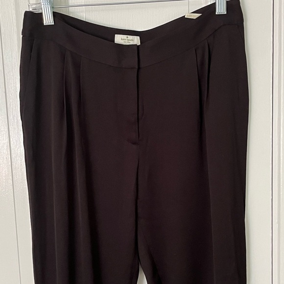 Kate Spade Tuxedo Style Black Viscose Jogger Pants Slacks Size 6 Night Out - Picture 4 of 13